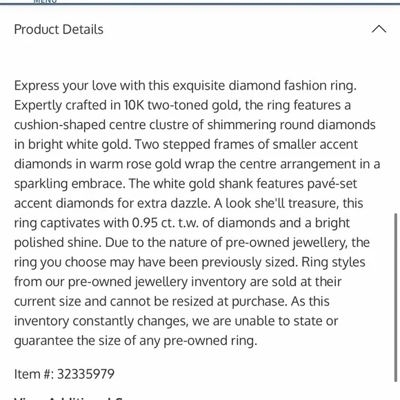 1 CT. T.W. Diamond Cluster Frame Ring in 10K
Two-Tone Gold - Picture 4 of 5